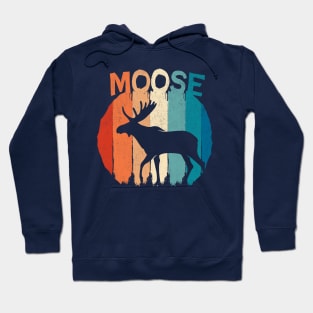 Moose Vintage Retro Hoodie
